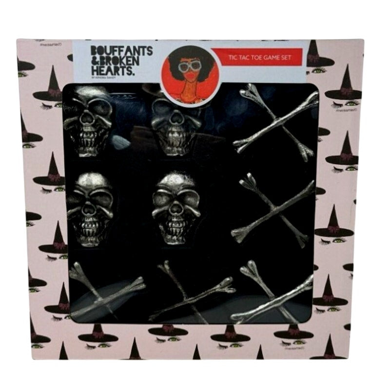 Bouffants Skull and Bones Tic Tac Toe Set All Metal