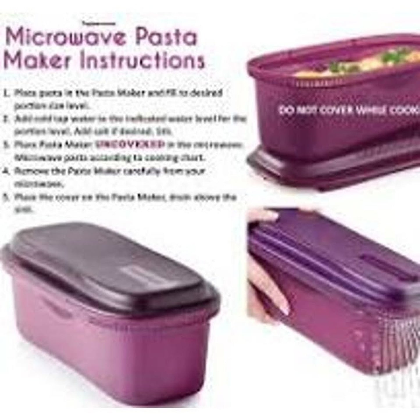 Tupperware Microwave Pasta Maker NEW