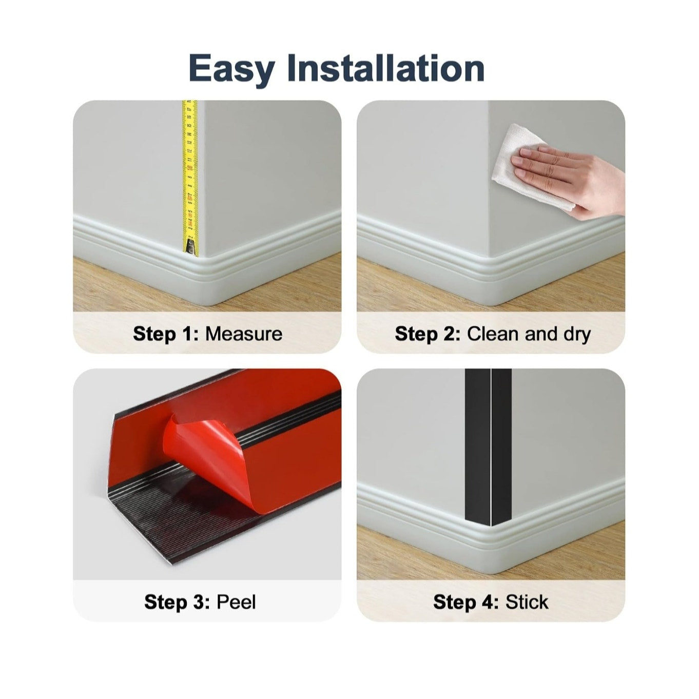 New 45" Black Metal Corner Protectors SET OF 4, Aluminum