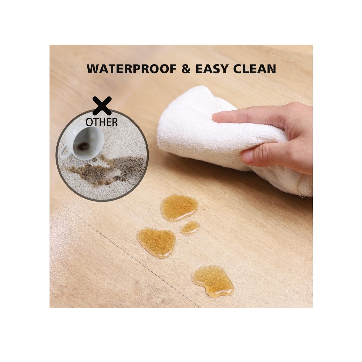 Clear Floor Mat for Home, 4'×6' Large Non-Slip