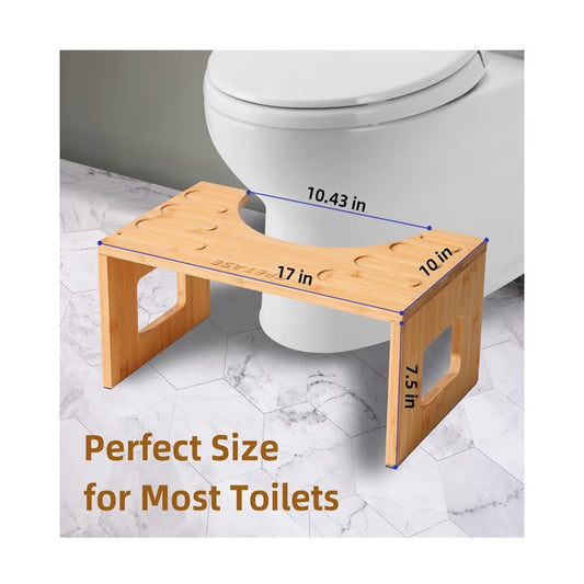 Bamboo Toilet Stool, Squatty Potty for Adults and Kids