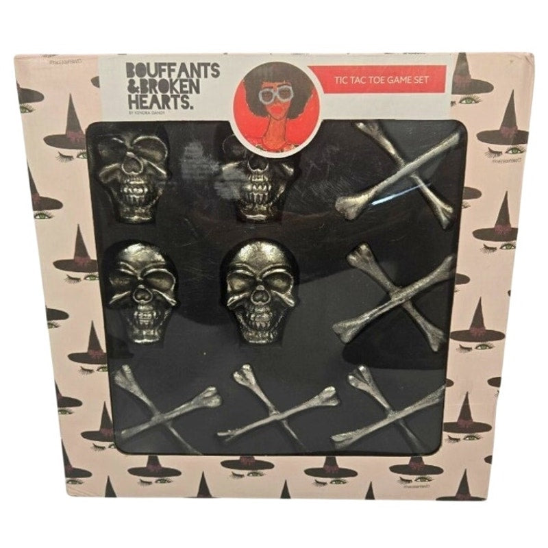 Bouffants Skull and Bones Tic Tac Toe Set All Metal