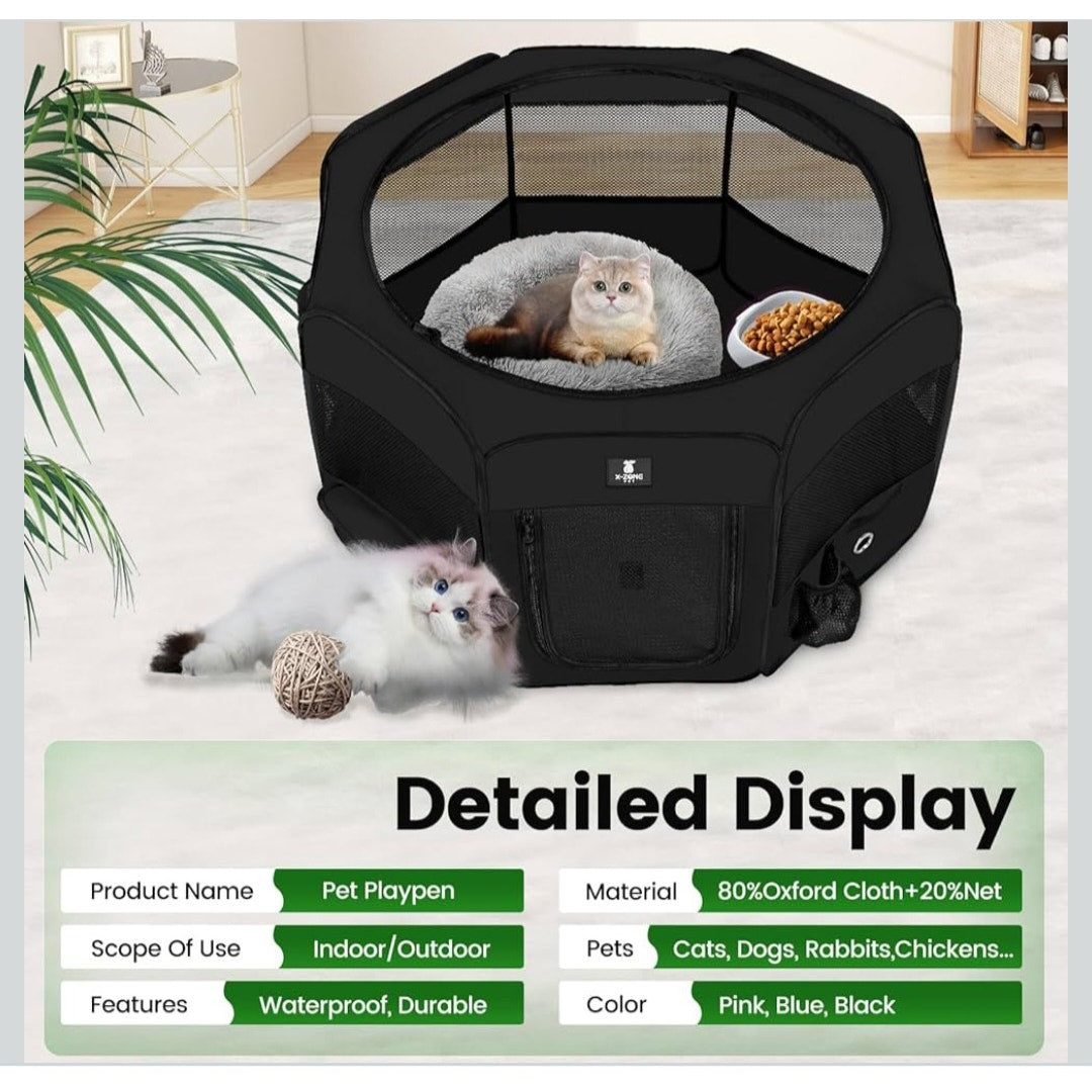 PET Dog Playpen Portable Pet Play Pen Foldable Kennel Crate Portable Travel