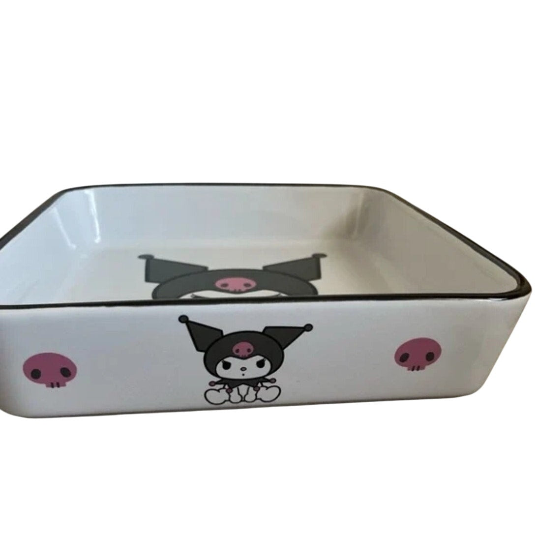 NEW Kuromi Ceramic Square Baking Pan Dish Hello Kitty & Friends Sanrio Halloween