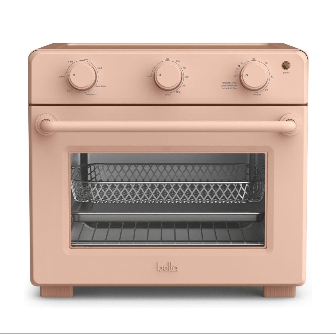 PINK bella Air Fry Fryer Toaster Oven w/ Convection Bake, Auto Shut Off, Timer New in Box