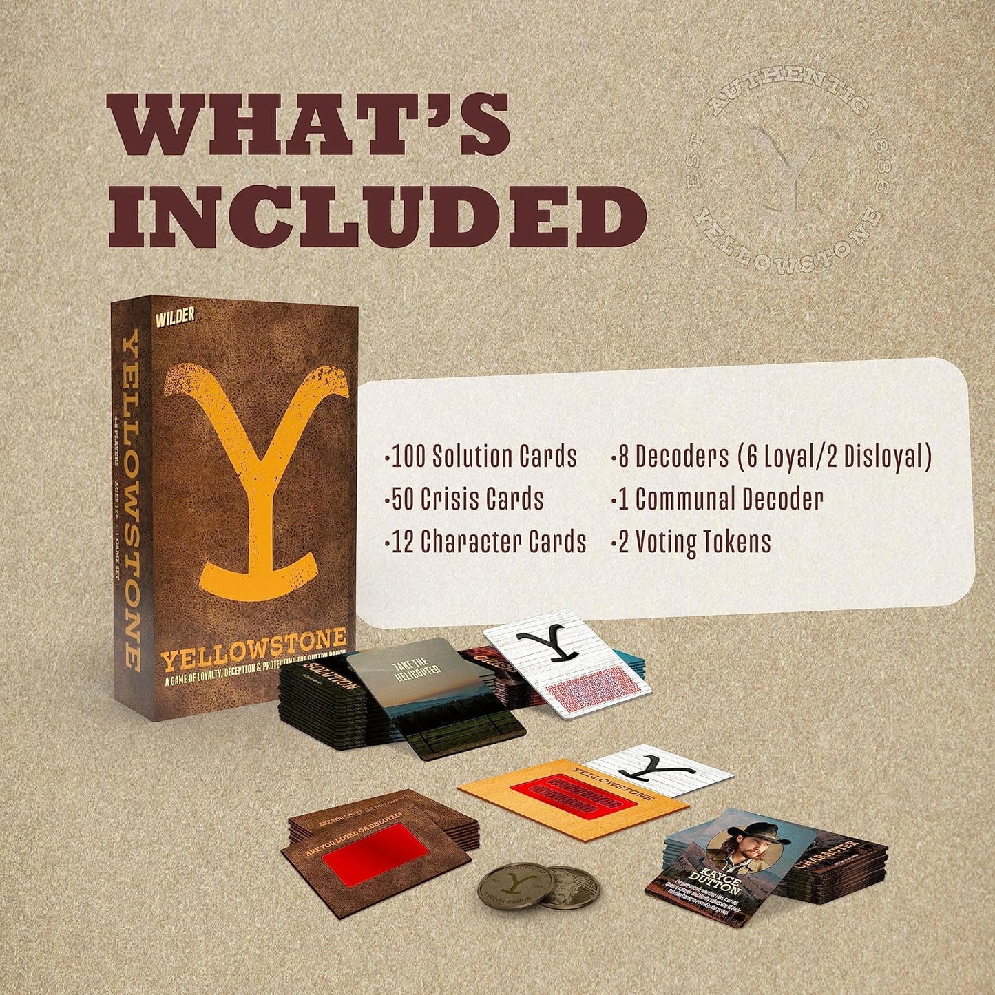 Yellowstone Party Card Game - Game of Accusations, Betrayal & Fun - Ages 17+ - 4-8 Players - New