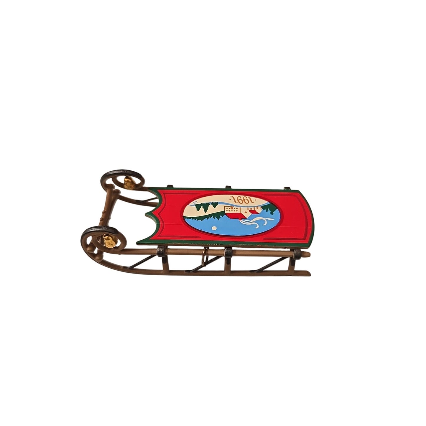 Vintage Hallmark Keepsake Ornament Nostalgic Old Fashioned Sled 1991 In Box