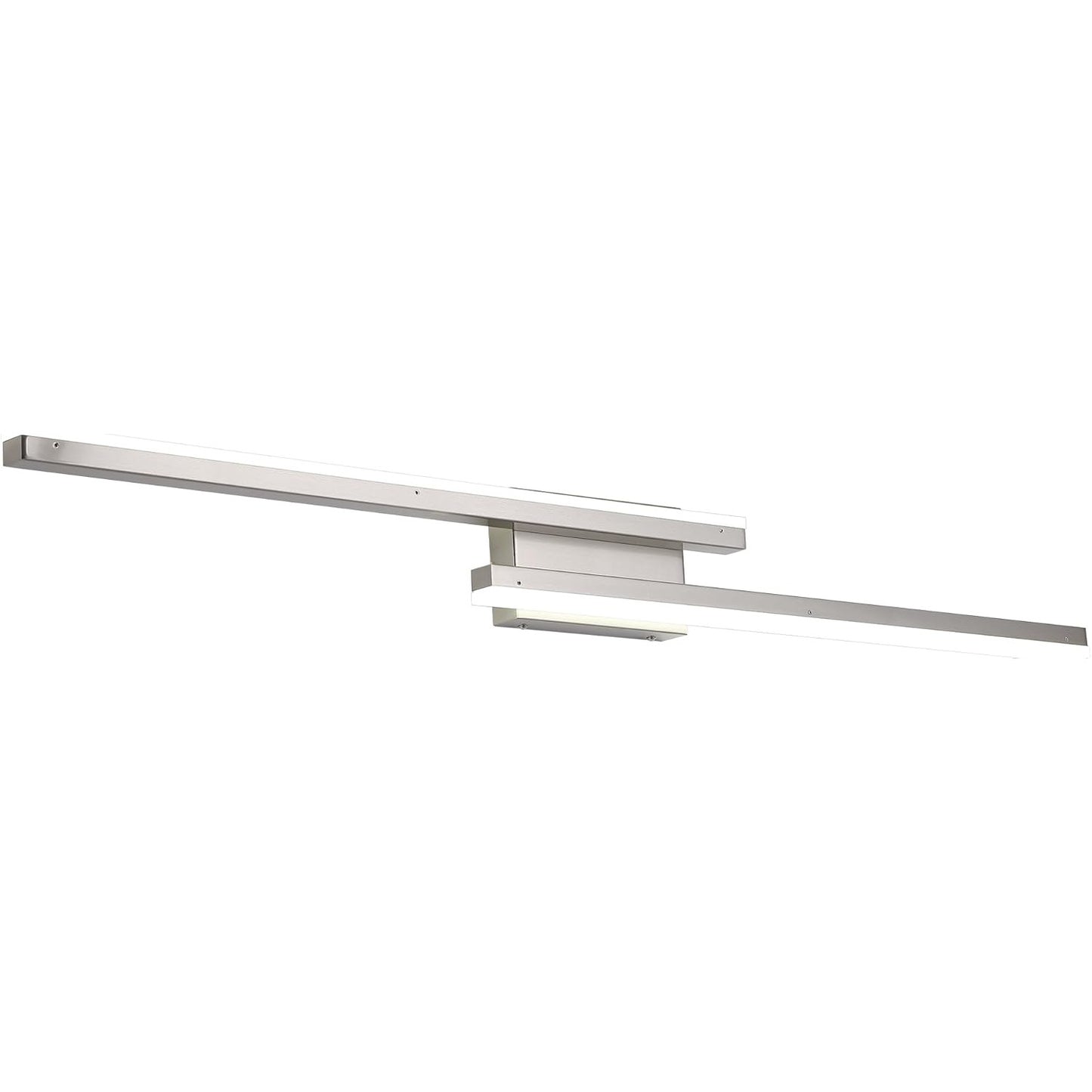 48in Brushed Nickel Vanity Light, Modern LED Bathroom Vanity Lights Fixture