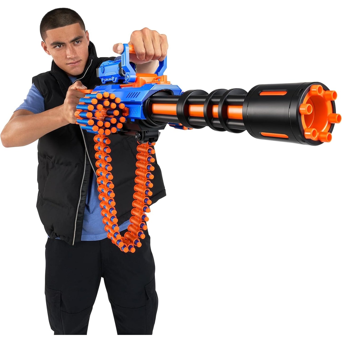 XSHOT Insanity Motorized 72 X-Shot Darts Storage Auto Feeding Belt Tripod Scope