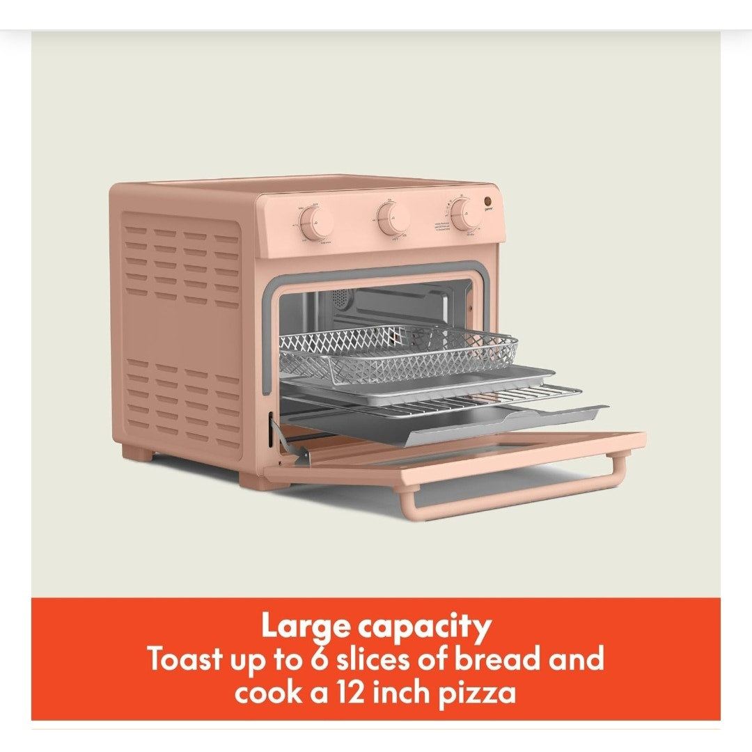 PINK bella Air Fry Fryer Toaster Oven w/ Convection Bake, Auto Shut Off, Timer New in Box