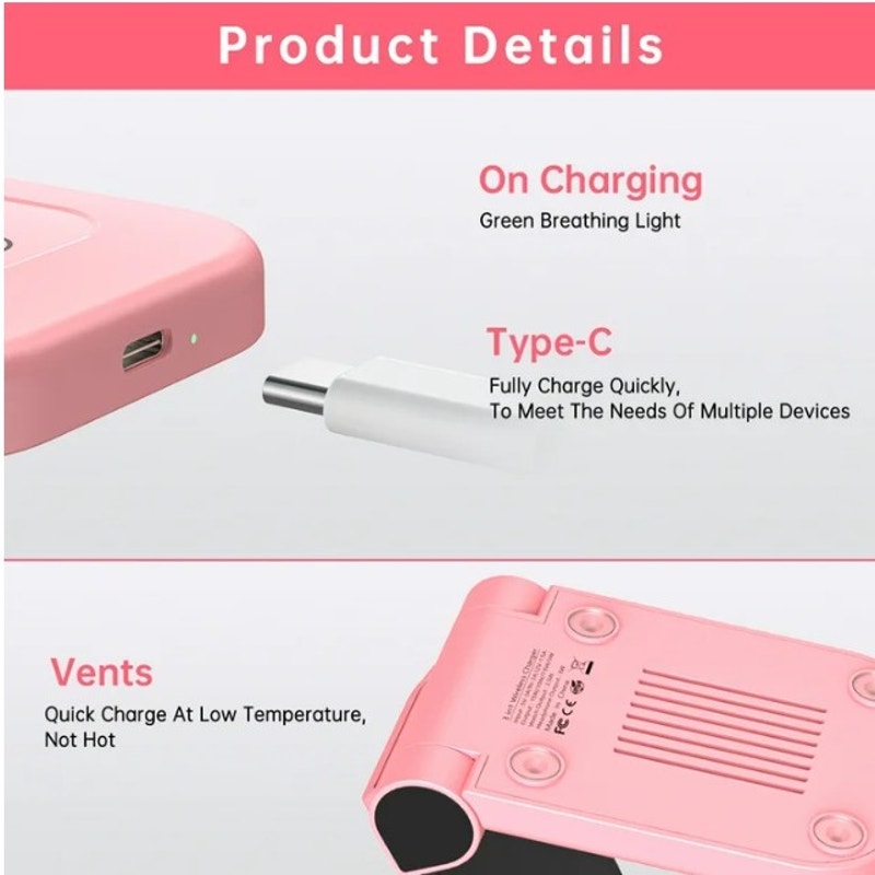 3 in 1 Charging Station for Apple Samsung & LG