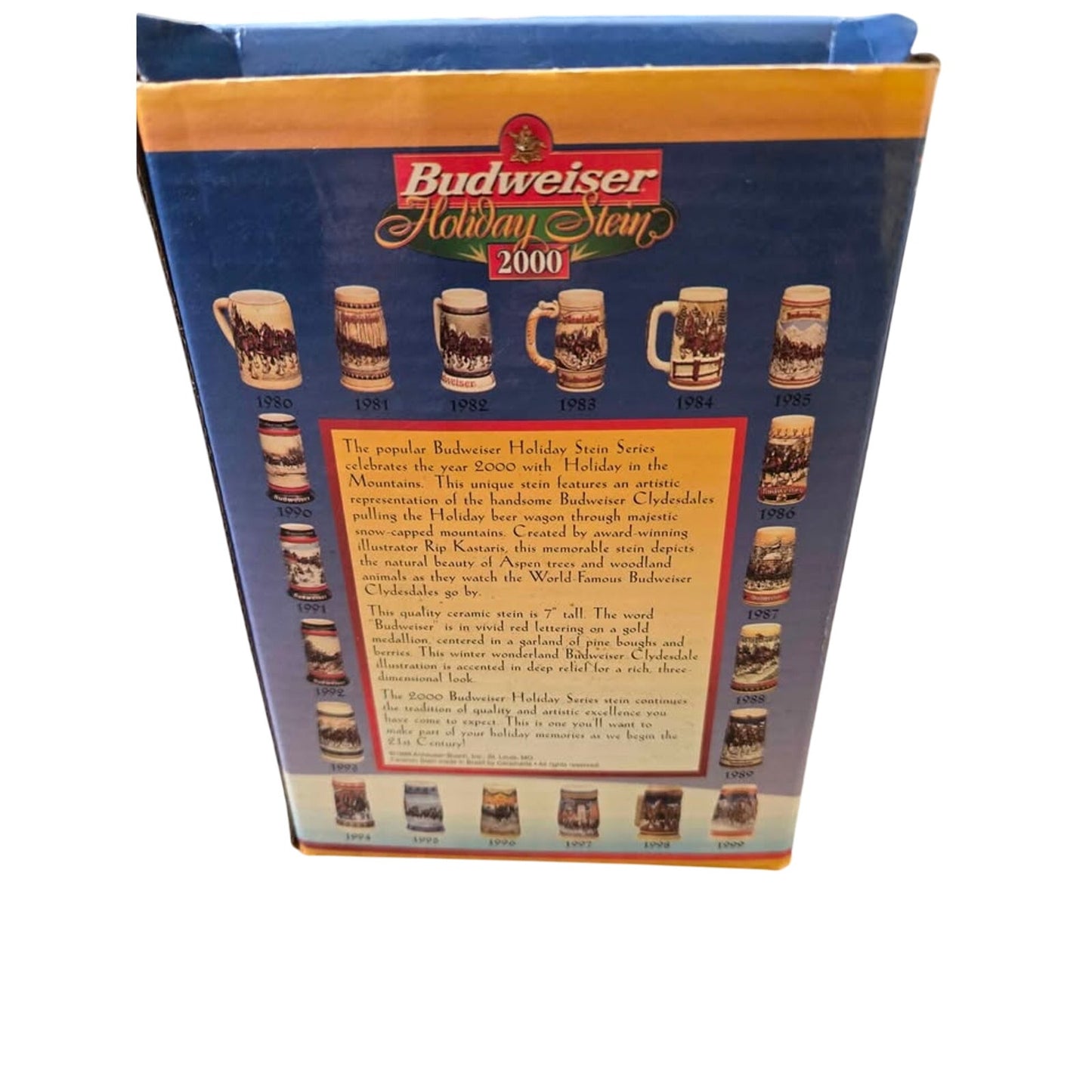 Vintage Budweiser Stein new in box circa 2000 Collectible