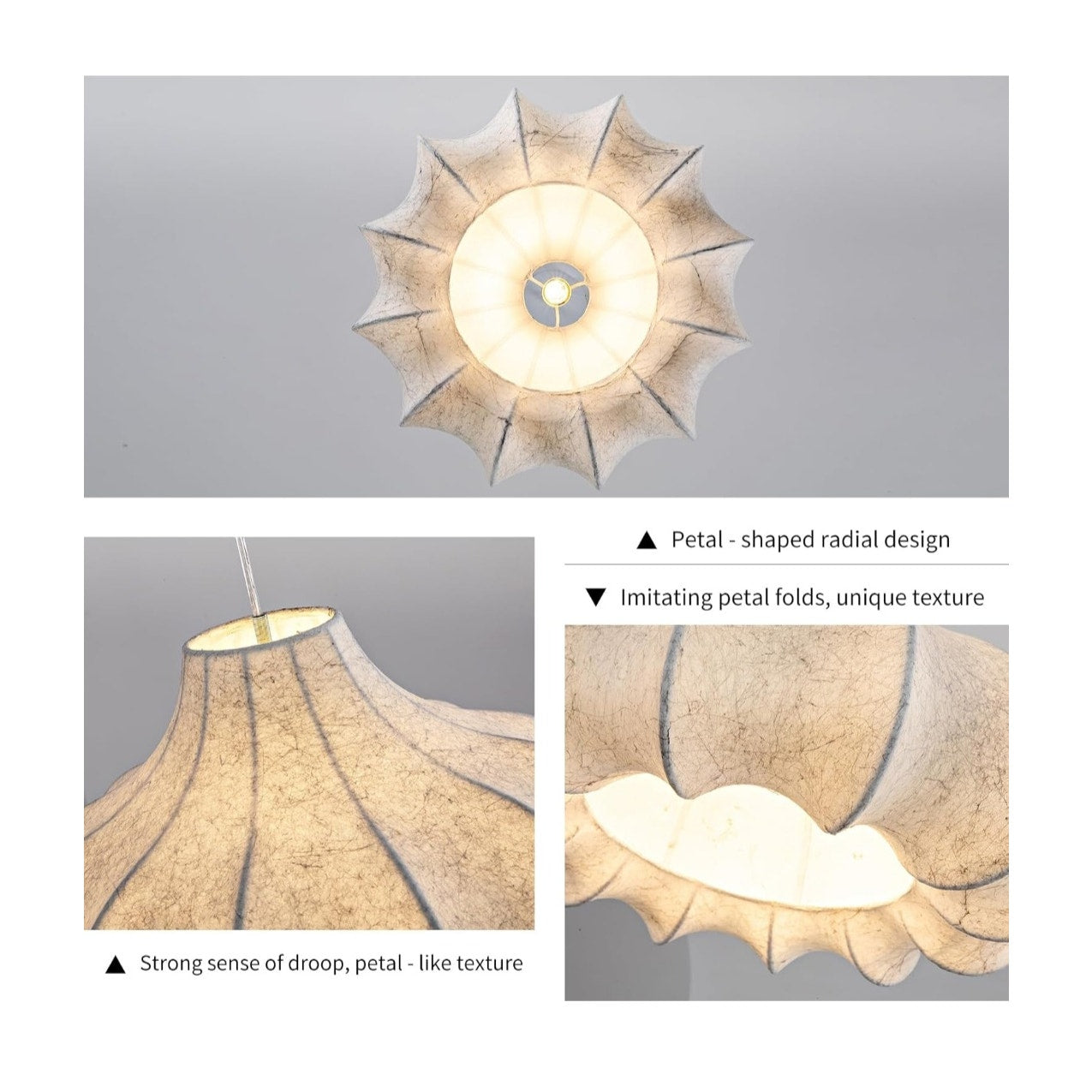 New Silk 15-inch Modern Pendant Light Fixture Unique