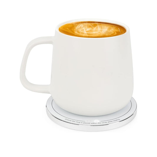 Coffee Cup Mug Warmer Set Smart Constant Temperature 131°F  Wireless Charging 12.8 oz