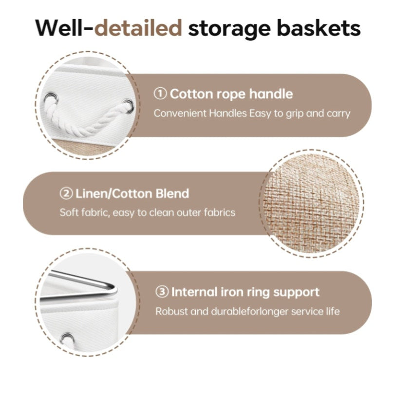 13x13x13 Inch Storage Cube Bins Foldable Organizer Baskets 2 Pack