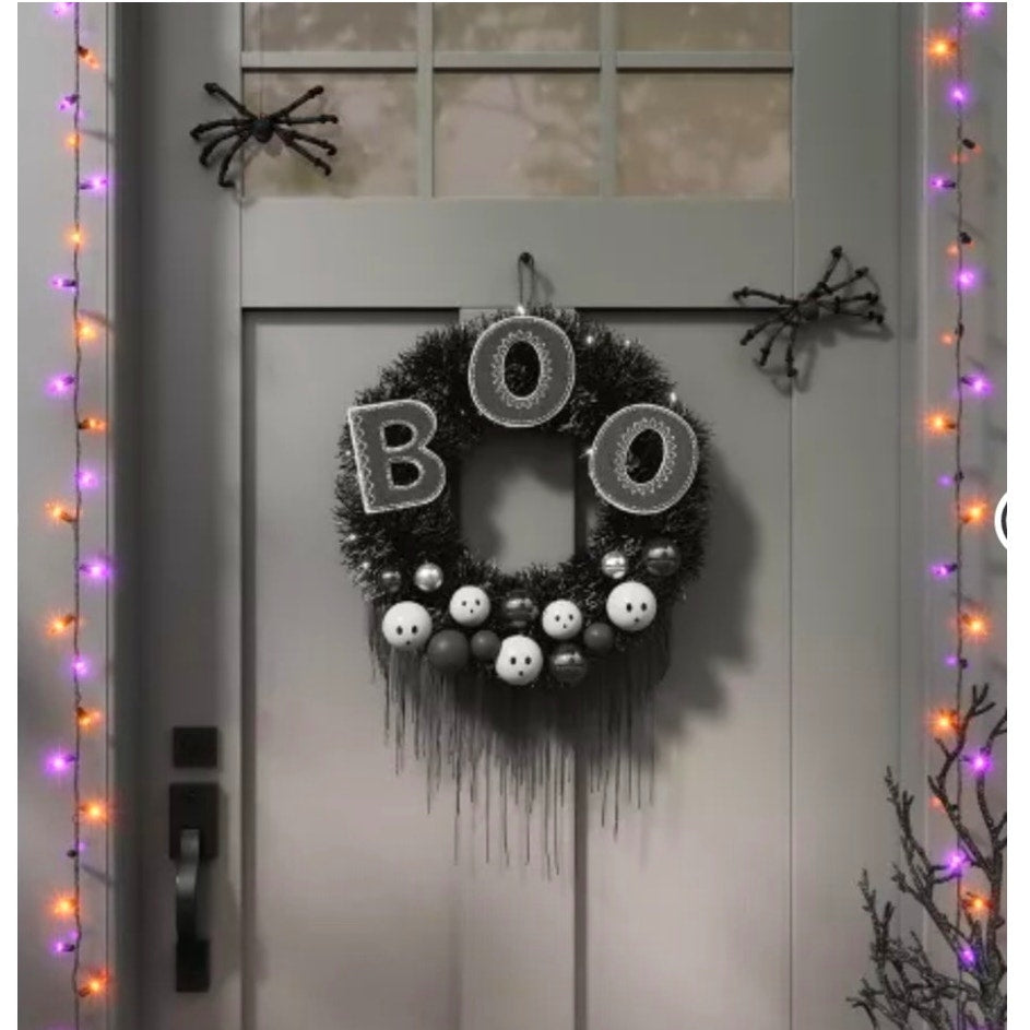 New 100ct LED Halloween Indoor Outdoor Miniature String Lights Orange & Purple