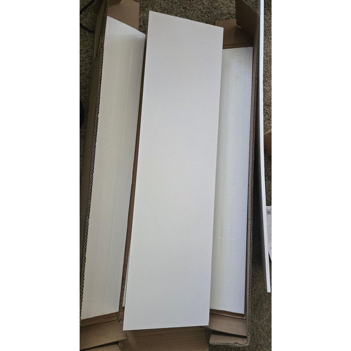 White Floating Wall Shelves Wood Shelf Set of 3 - 36" Wide