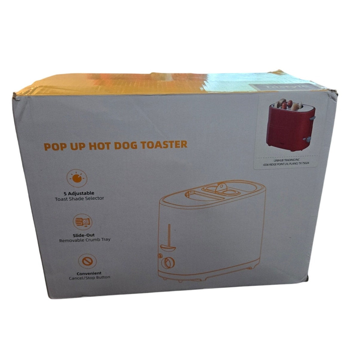 Red 2 Slot Hot Dog and Bun Roaster with Mini Tongs Retro Toaster New in Box