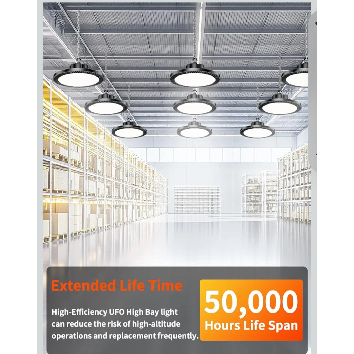 6 Pack LED High Bay Shop Light Brightness 250W 100V-277V IP65 Waterproof 5000K