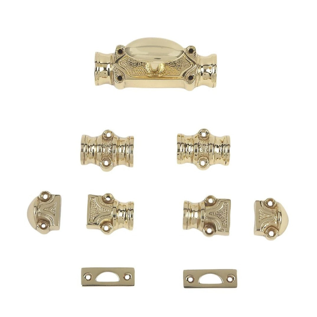 A29 Solid Brass Window Cremone Bolt Lock Polished Lacquered Finish