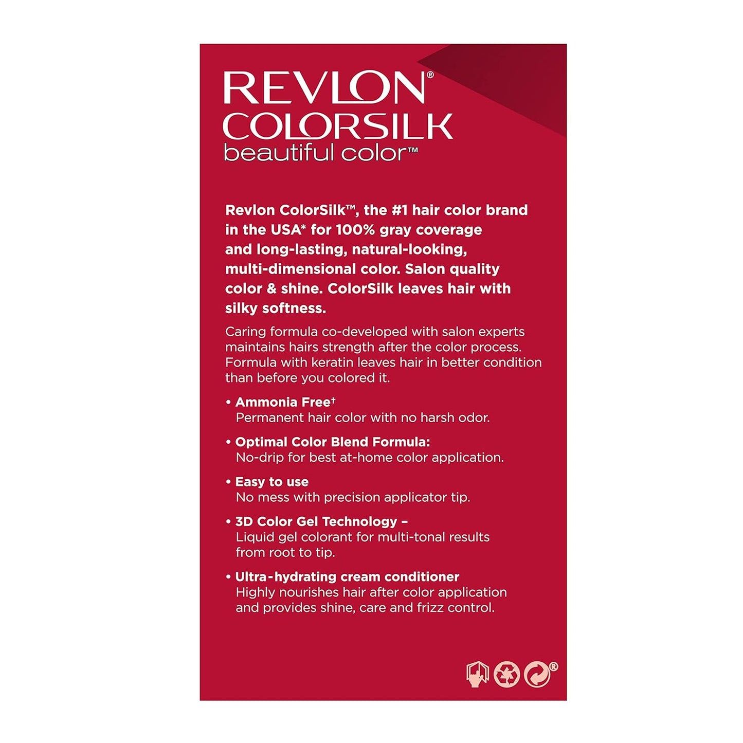 Revlon Colorsilk Permanent Hair Color 033 Soft Brown Ammonia Free Sealed Box