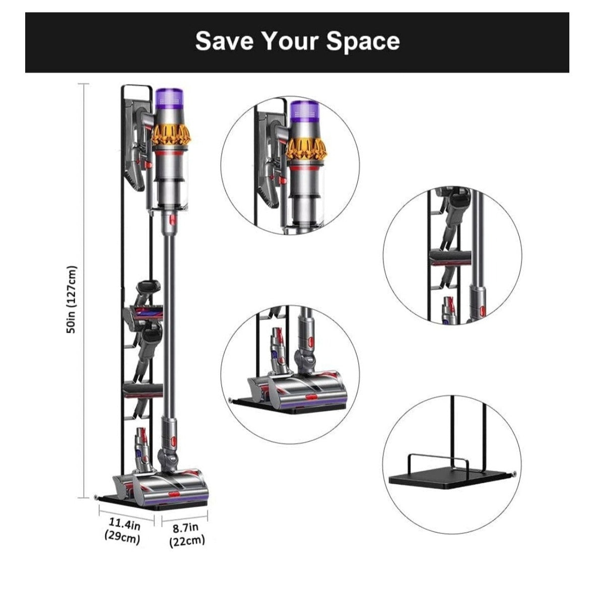 Vacuum Stand Compatible with Dyson Handheld Cordless Vaccum Cleaner