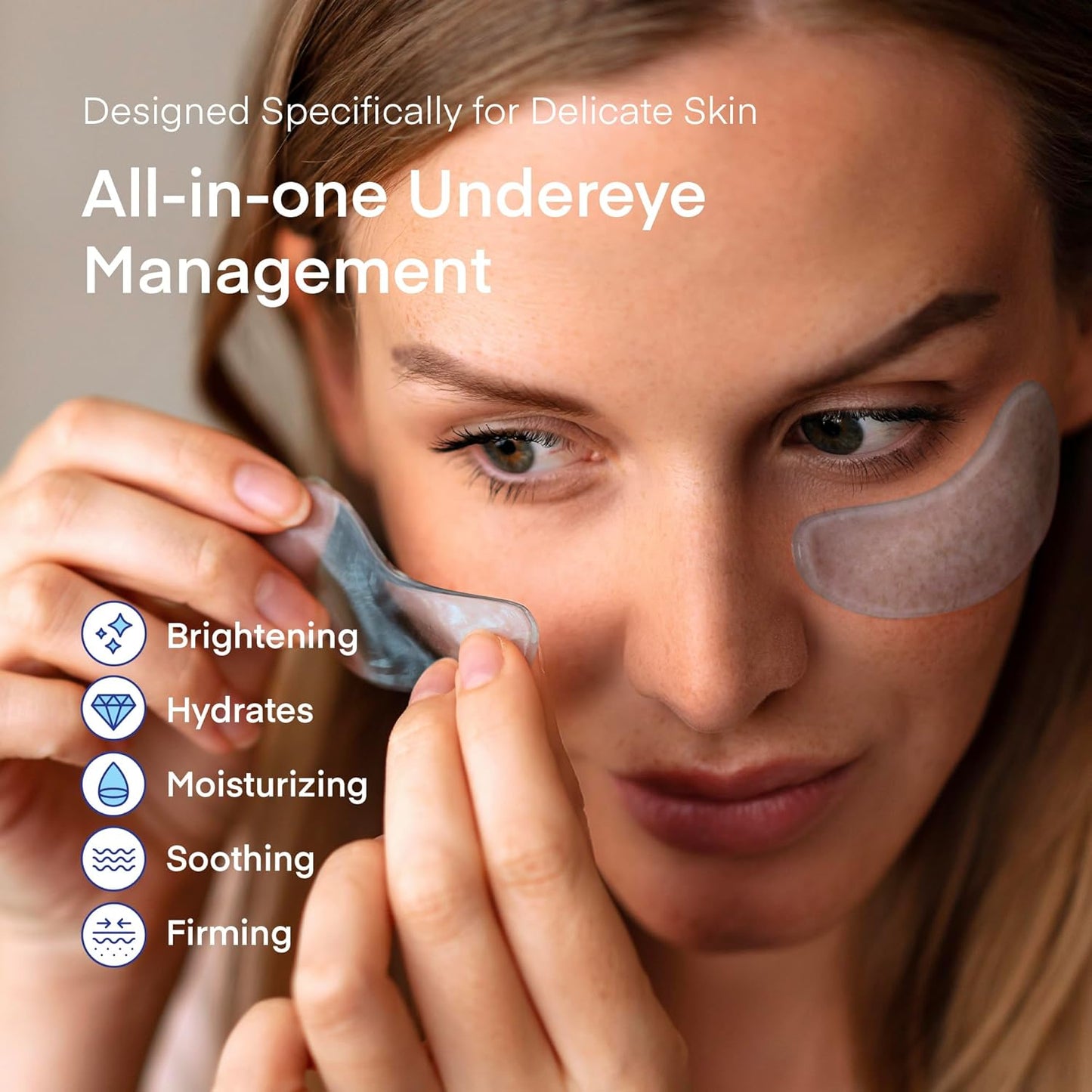 Under Eye Gel Patches w/ Caffeine Hyaluronic Acid Niacinamide Undereye Korea