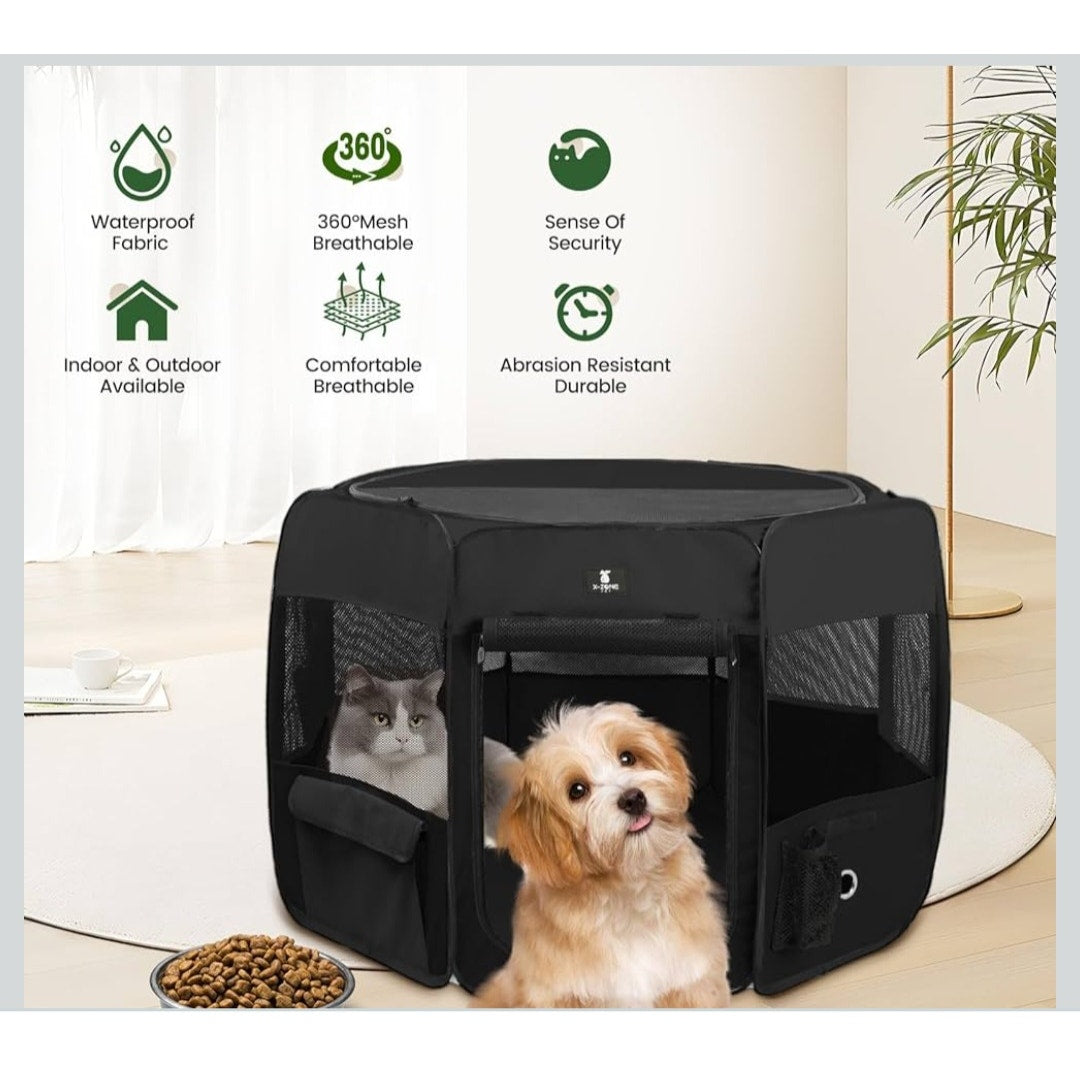PET Dog Playpen Portable Pet Play Pen Foldable Kennel Crate Portable Travel