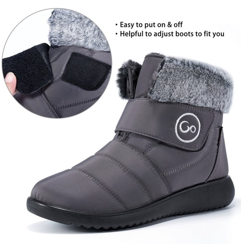 Women's Snow Boots Slip On Size 6 Waterproof