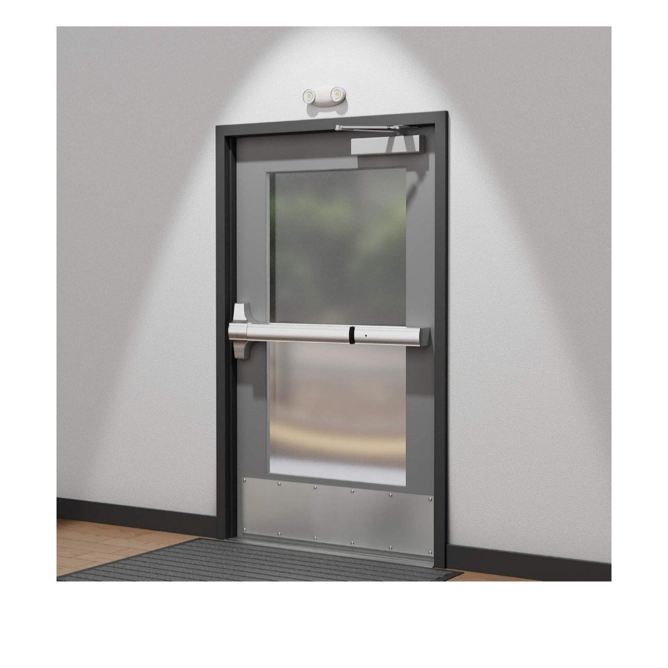 LED Emergency Light, UL Certified, 6-Pack, Adjustable Two LED Bug Eye Head, Battery Backup.