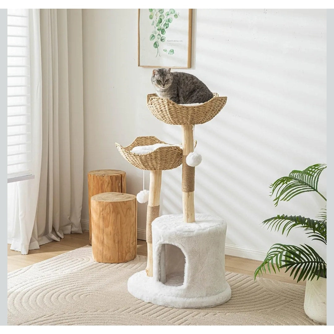 NEW Cat Tree Tower Condo 46 inch Modern Cat Tree for Large Cats w/ Baskets