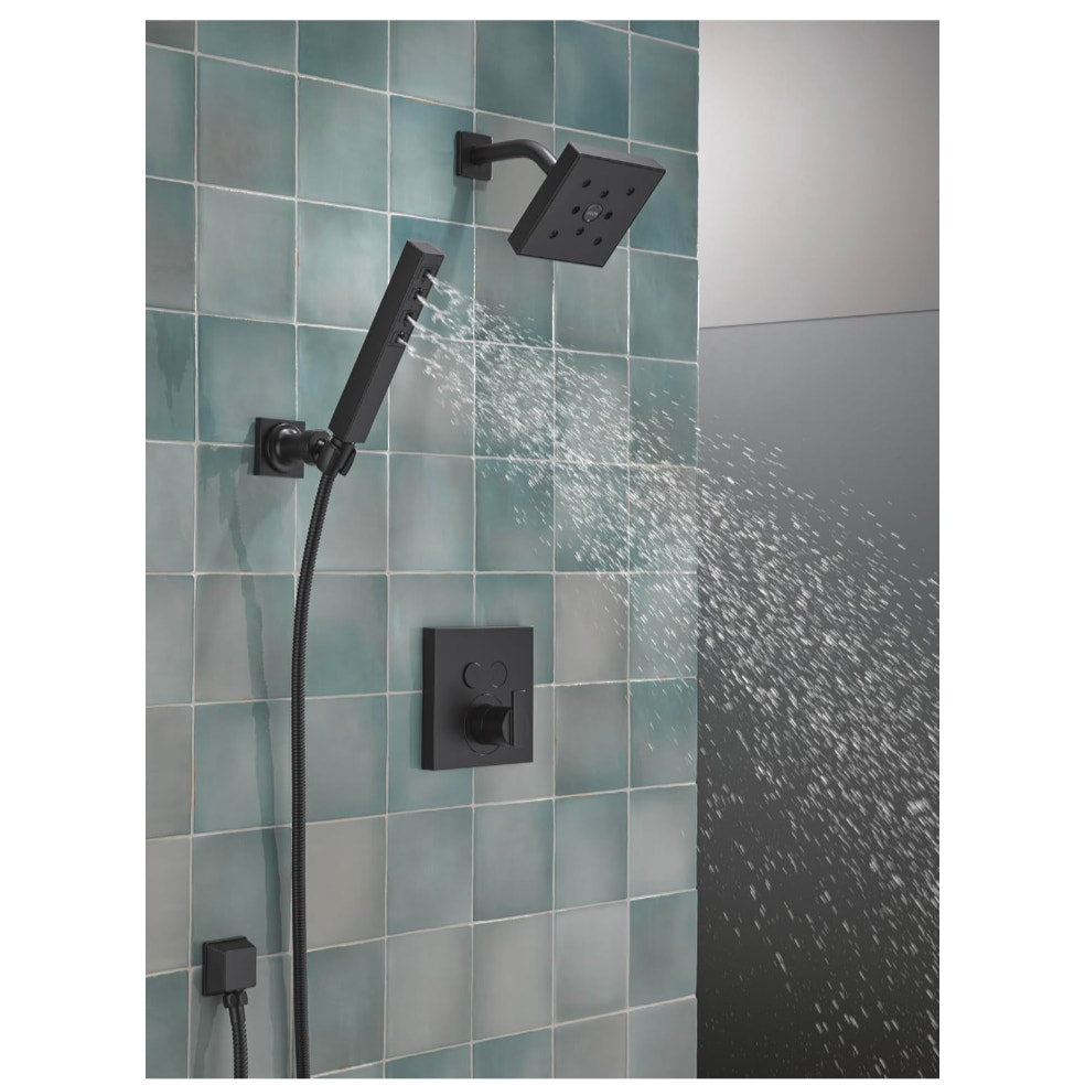 DELTA 55567-BL H2Okinetic Adjustable Wall Mount Hand Shower 1.75 GPM Matte Black