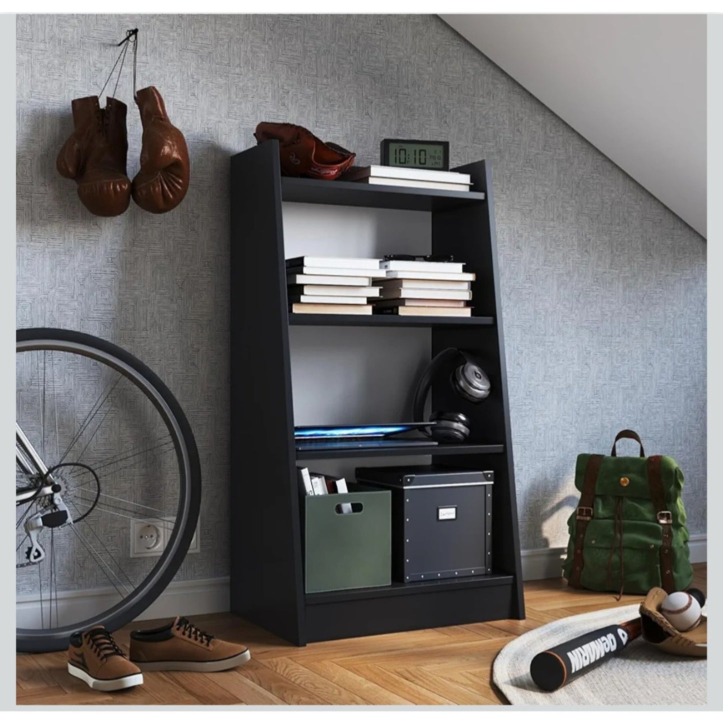 4 Shelf Bookshelf Ladder Bookcase by Art In Móveis NEW