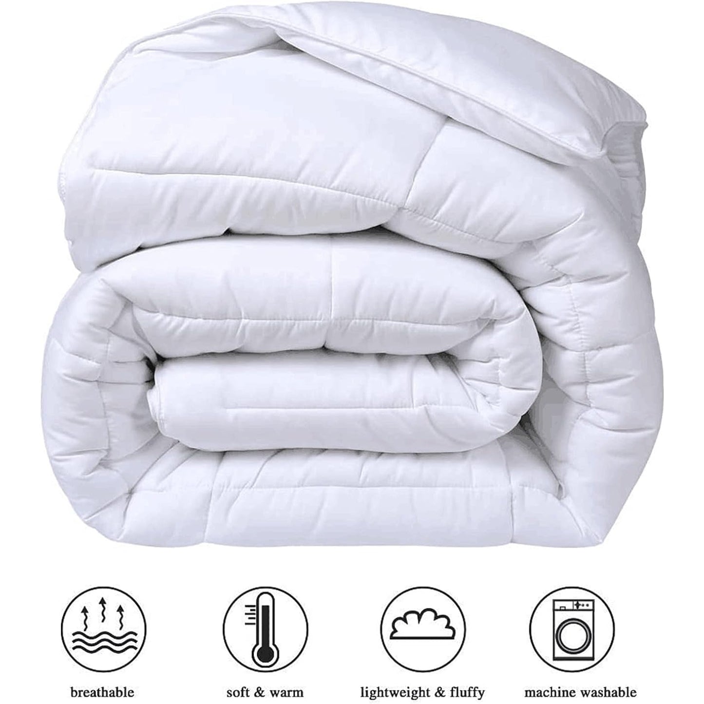 Purple Microfiber King Duvet Cover Set w/ Shams & King Down Alt Duvet Insert