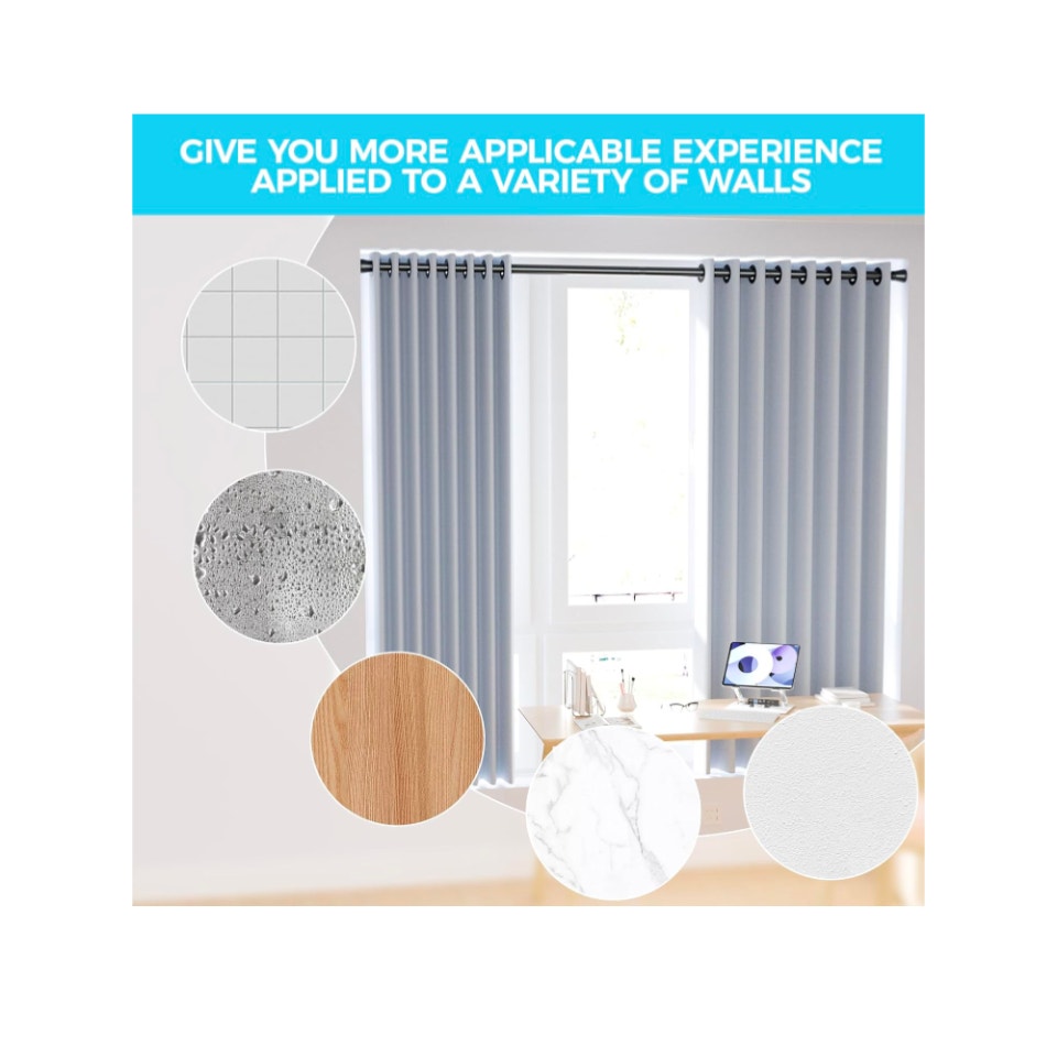 Spring Tension Rod Shower Curtain Rod 30 to 64 Inches 2 pack