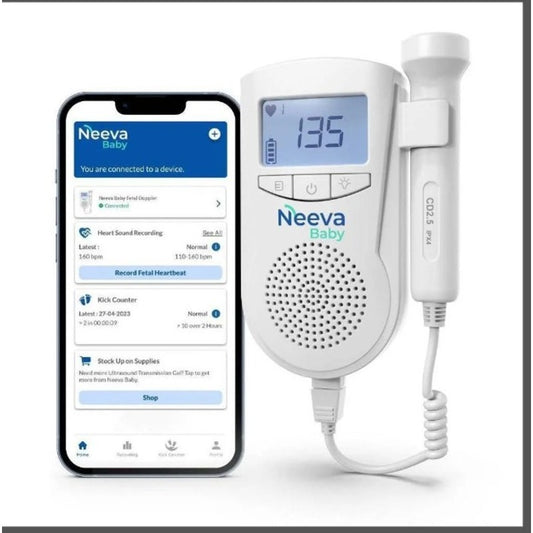 Neeva Baby Fetal Doppler Home Listen To InVitro Heartbeat Expectant Mom