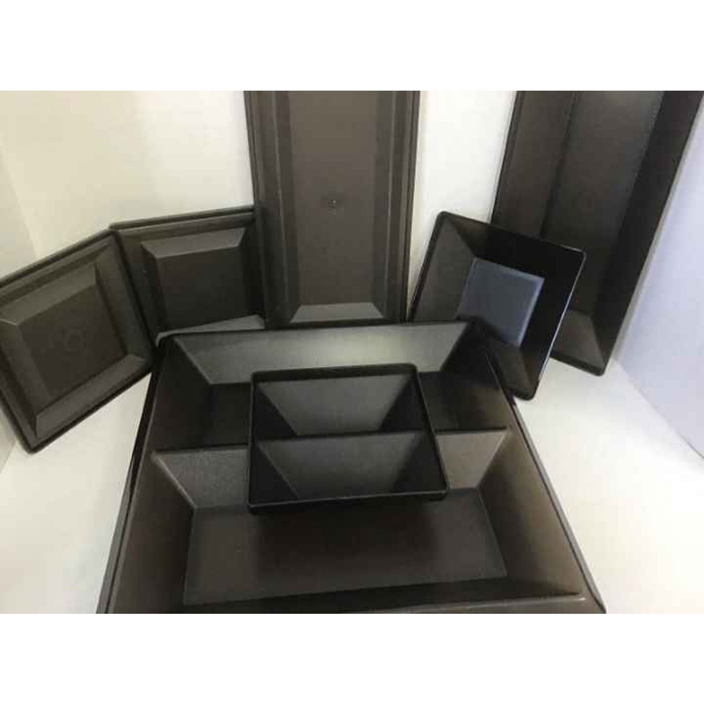 Rare Black Tupperware Get Together Buffet Serving Set 90's