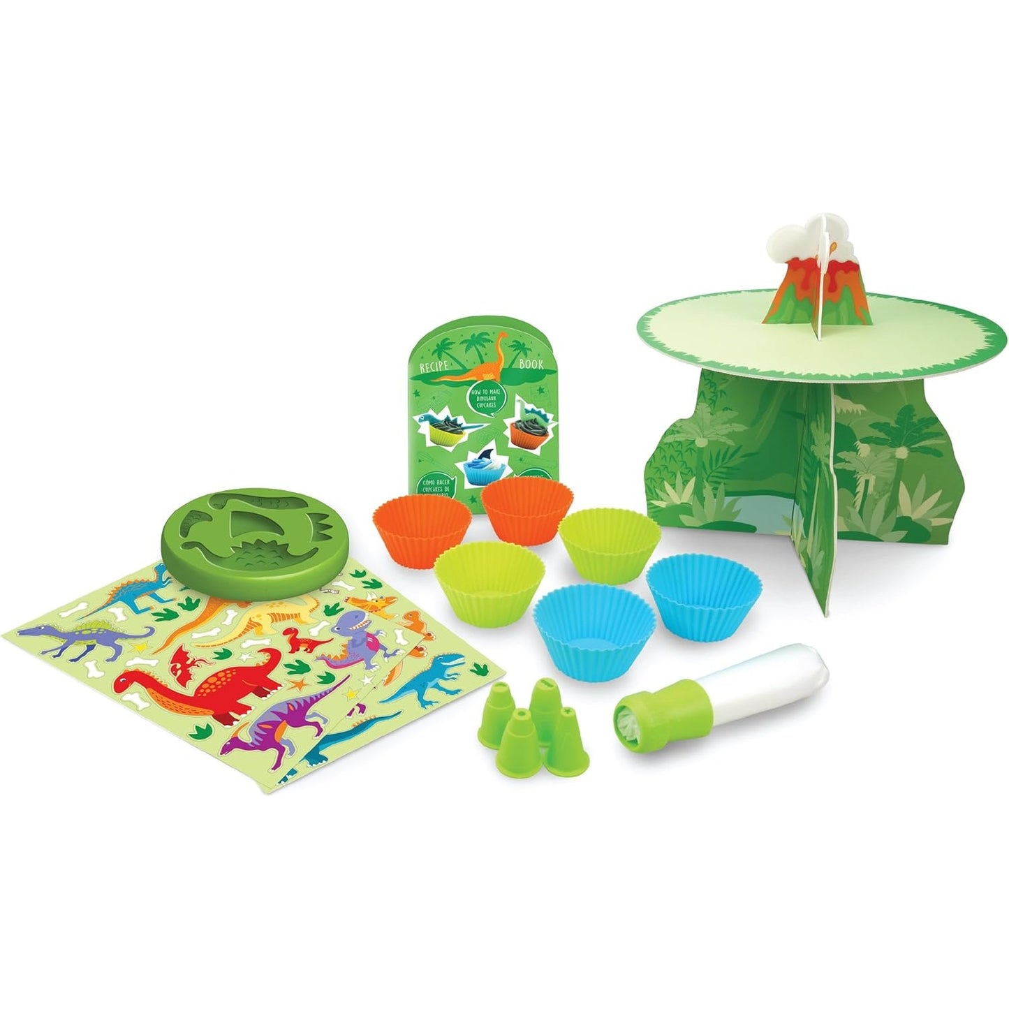 Gusto 15 Pieces Dino Cupcake Activity Toy Baking Set Dinos Dinosaur