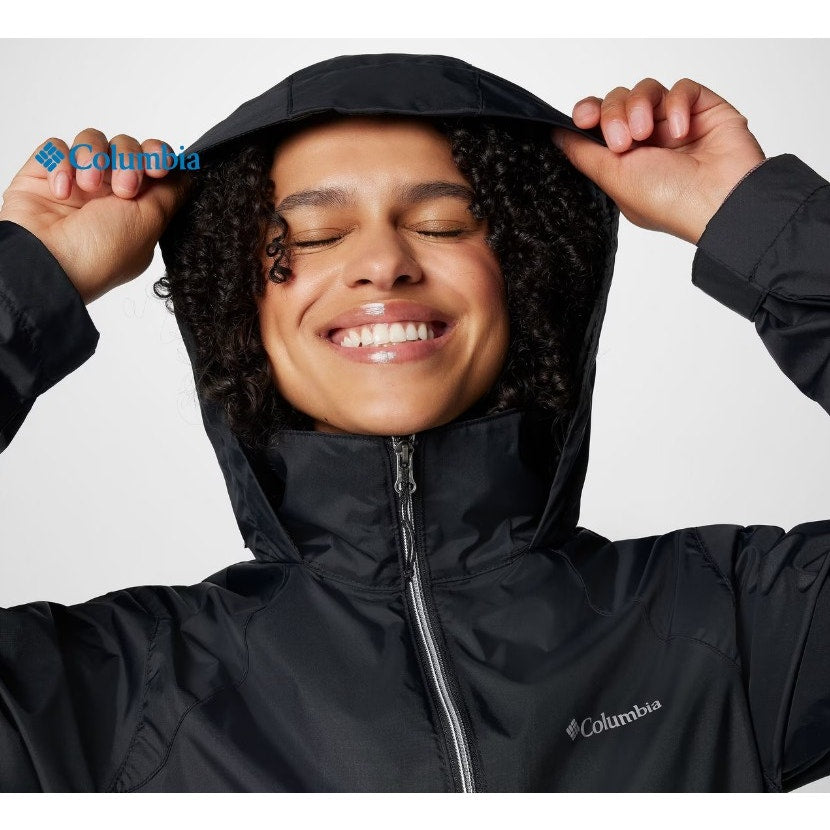 Columbia Women's Switchback™ IV Jacket Rain Size M Medium Black Packable Omni-Shield