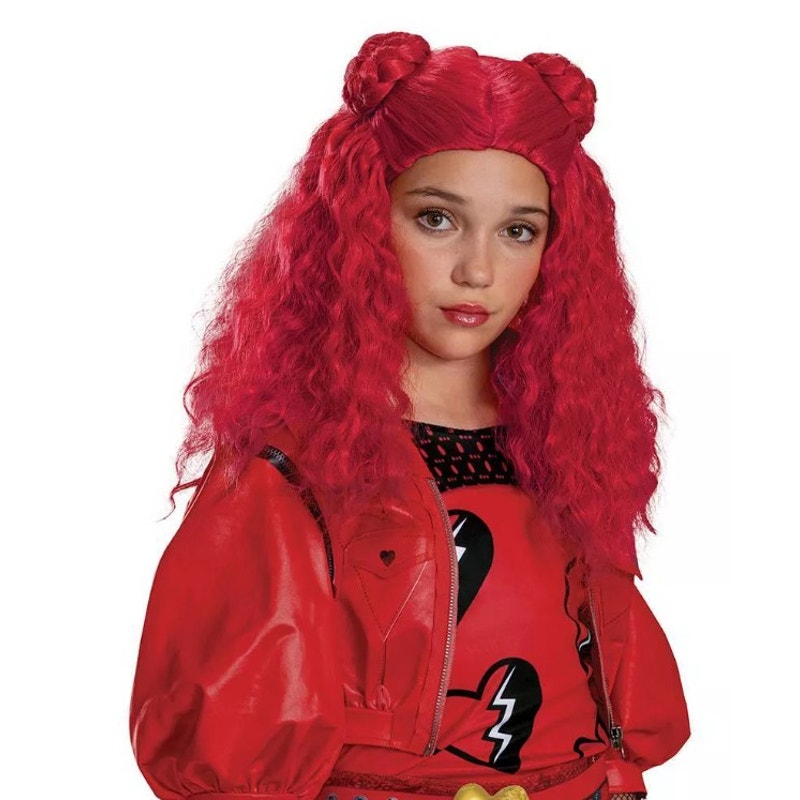 Disney Descendants Kids' Halloween Wig Red Adjustable