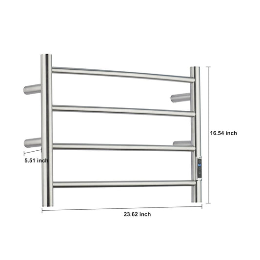 Wall Mounted Electric Towel Warmer Rack w/ Timer & Temp Control Stainless Steel