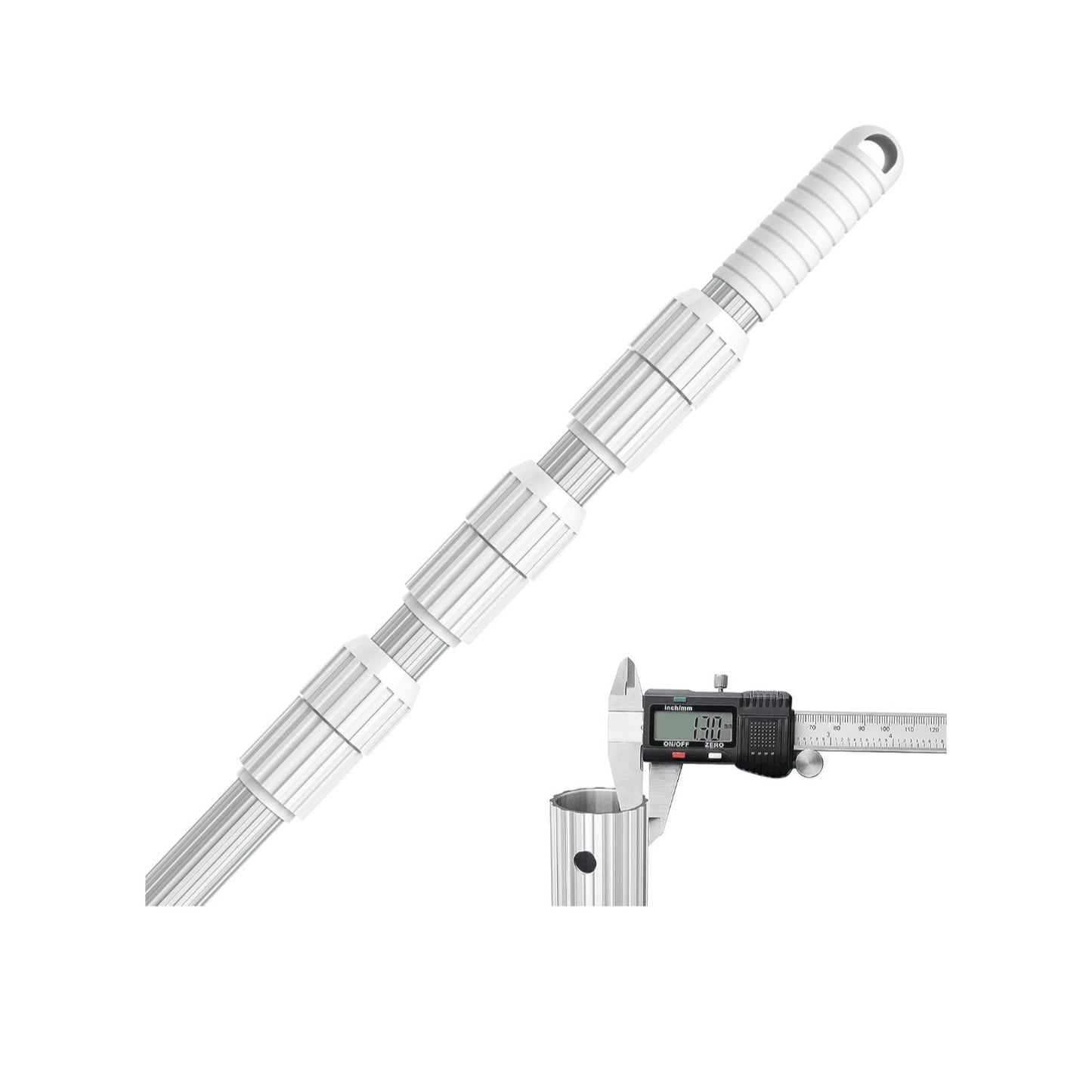 16.5 Ft Swimming Pool Pole Telescopic Fits Skimmer Net Rake Vacuum Head Brush
