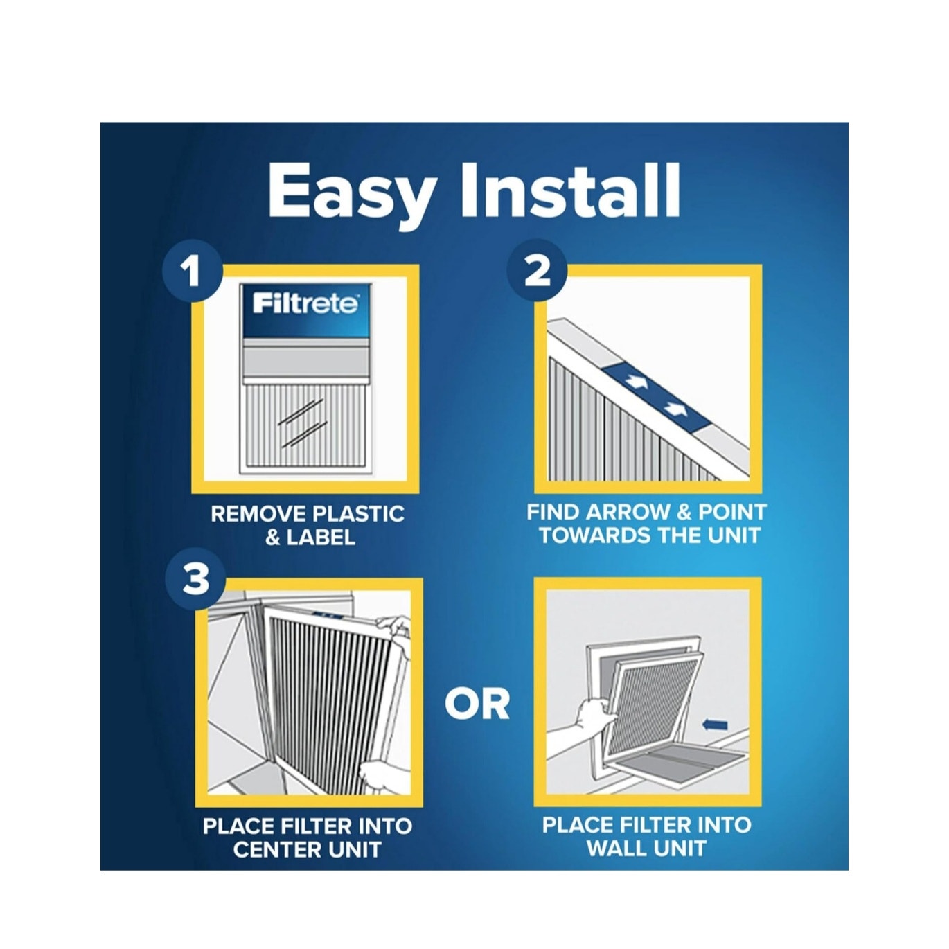 Filtrete 16x20x2 AC Furnace Air Filter MERV 11 MPR 1000 Allergen Defense 4 Pack