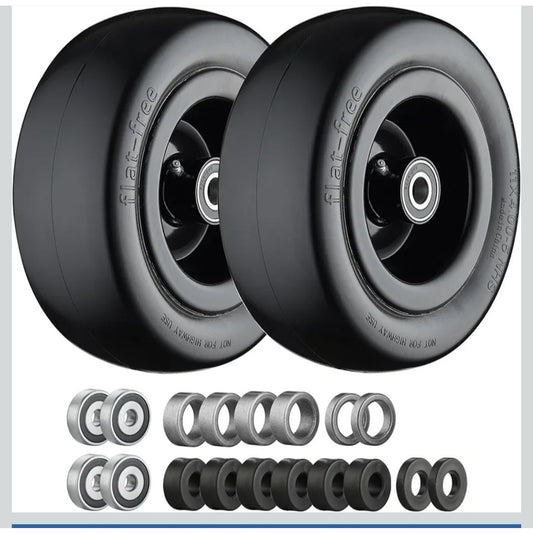 11x4.00-5 Lawn Mower Tires Flat Free Zero Turn Set of TWO