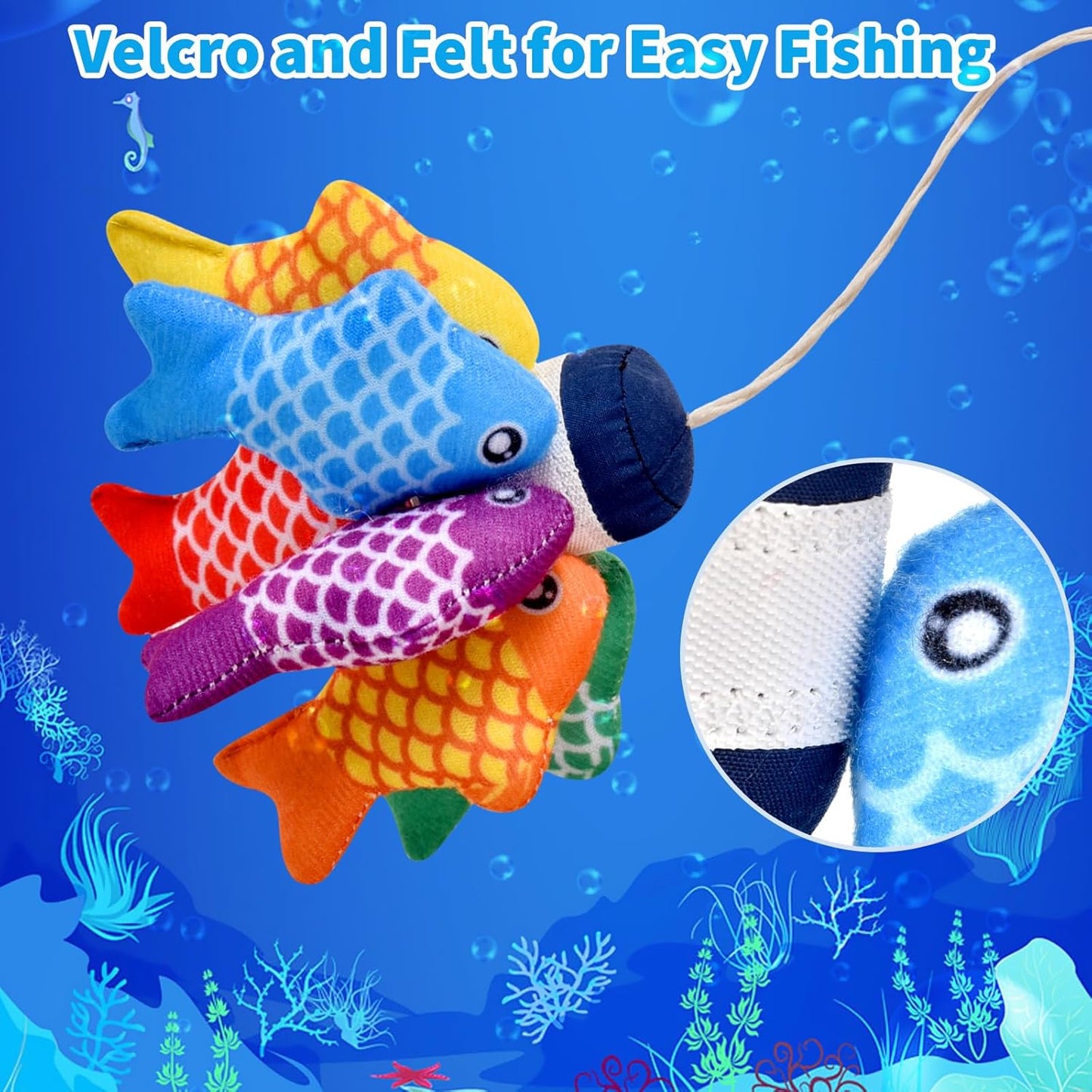 Ocean World Montessori Toys Baby & Toddler Sorting Fishing 20PCS Sensory Toy