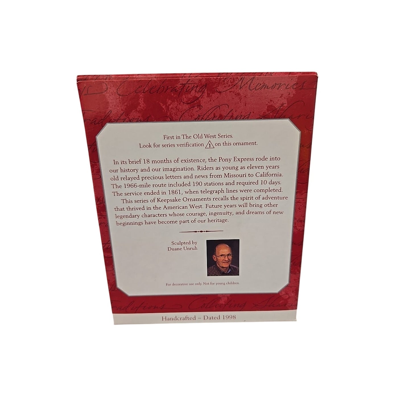 Hallmark Keepsake Ornament - Pony Express Rider The Old West 1998