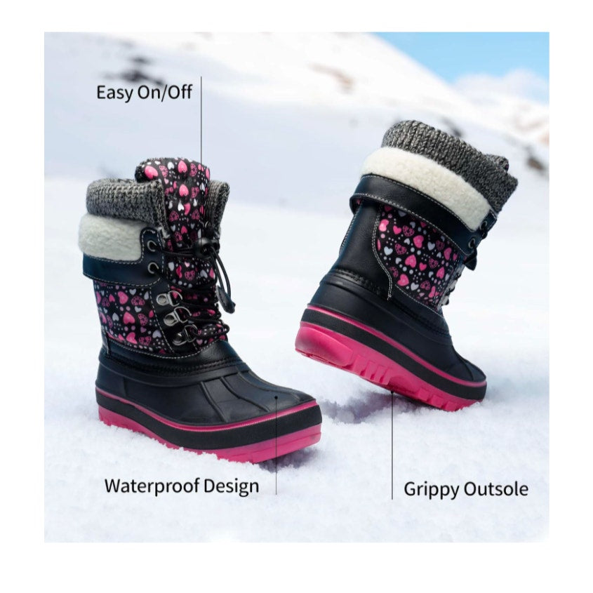 DREAM PAIRS Big Kids Girls / Womens Snow Boots Size 5 fits 4 1/2