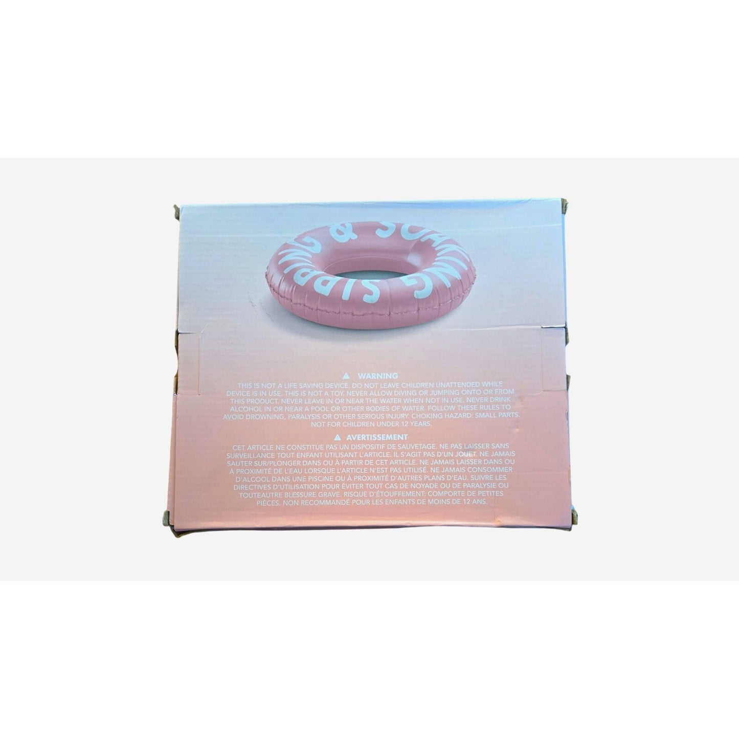 Sipping & Soaking 39" Inflatable Donut Pool Float Ring