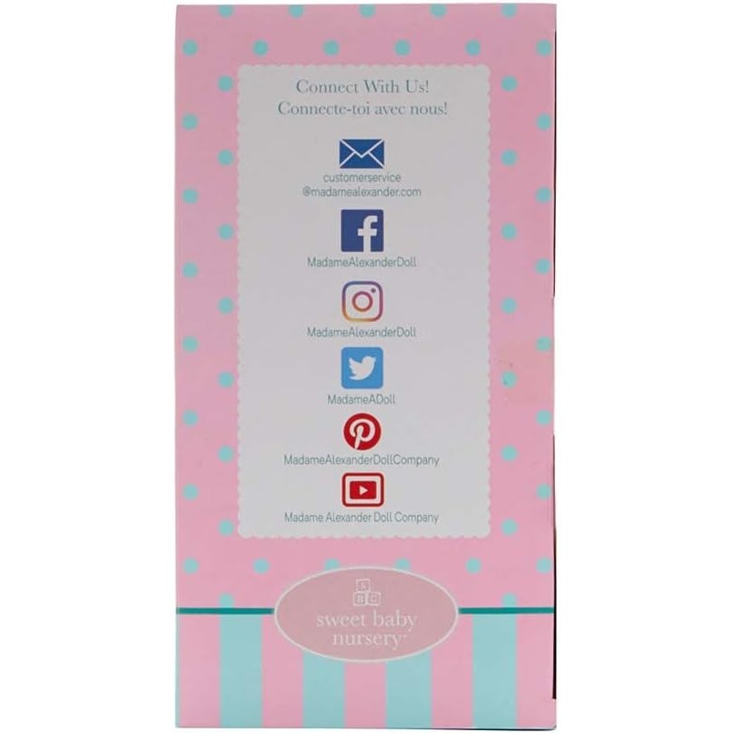 Madame Alexander 14-Inch Baby Cuddles Doll with Bottle, Pink Floral