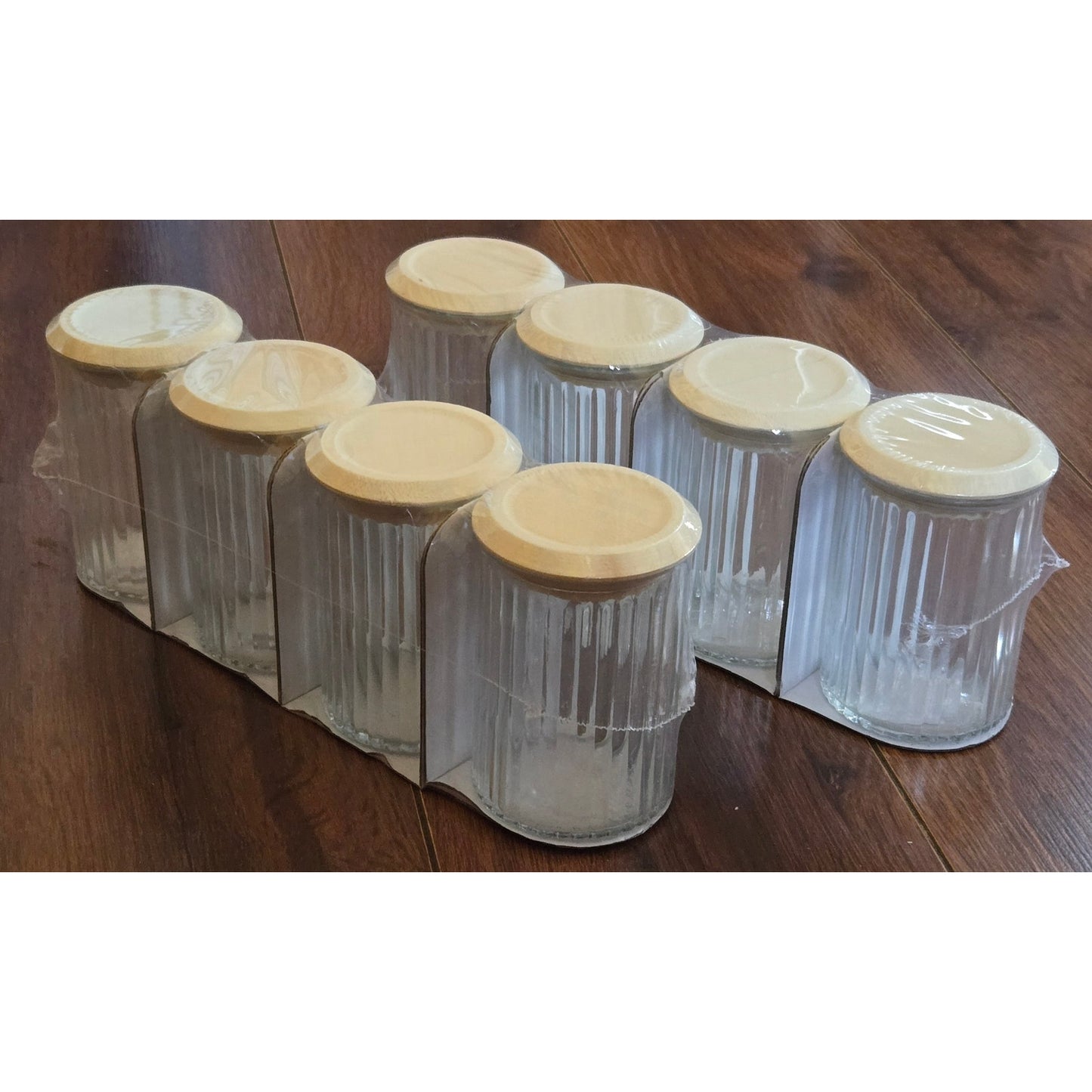 Glass Jars - Clear - 2 packages of 4